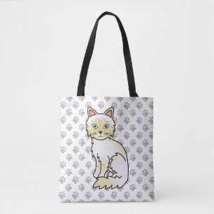 Cream Point Tabby Birman / Ragdoll Niedlich Cat &  Tasche