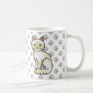 Cream Point Tabby Birman / Ragdoll süße Katze & Pf Kaffeetasse
