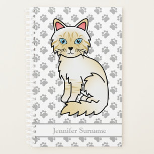 Cream Point Tabby Birman/Ragdoll und Paws & Text Planer