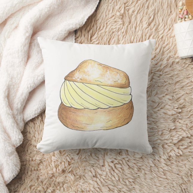 Cream Puff Creampuff Feinschmecker Konditorei Gebä Kissen (Decke)