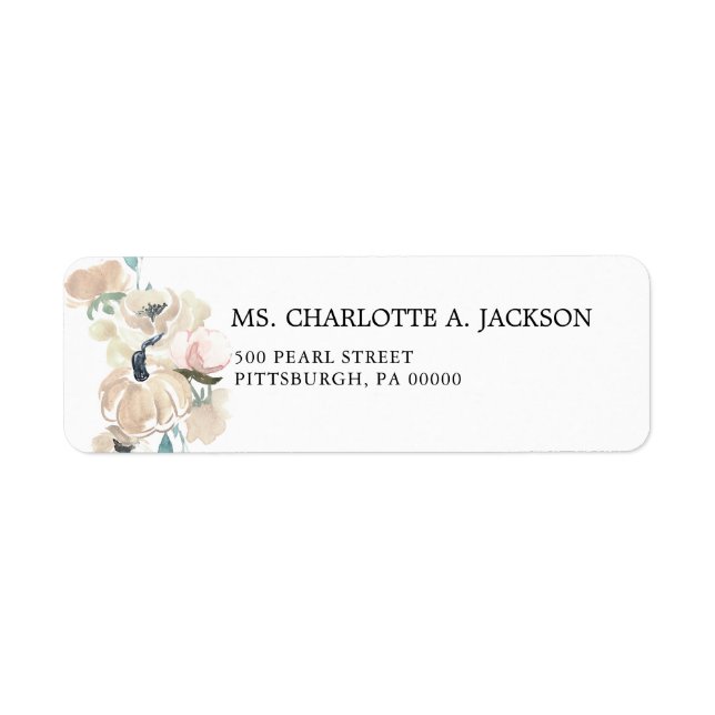 Cream Pumpkin Eucalyptus Fall Chic Wedding Address (Vorne)