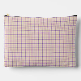 Cream Purple Plaid Classic Pattern Retro Zubehörtasche