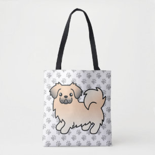 Cream Sable Tibetan Spaniel Niedlicher Cartoon Dog Tasche