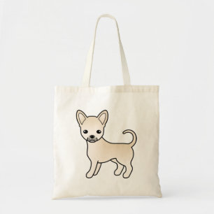 Cream Smooth Coat Chihuahua Niedlicher Cartoon Dog Tragetasche