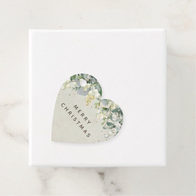 Cream Snowberry+Eucalyptus Benutzerdefinierte Meld Geschenkanhänger (Beispiel)