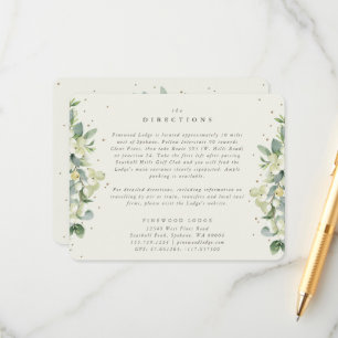 Cream Snowberry+Eukalyptus Ausgezeichnete Richtung Begleitkarte