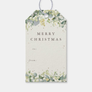 Cream Snowberry+Eukalyptus Christmas/Holiday Geschenkanhänger