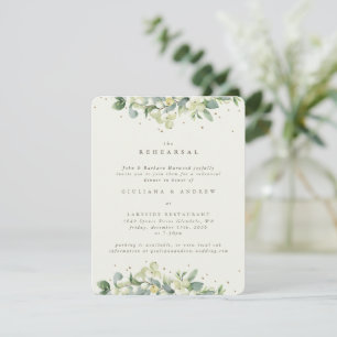 Cream Snowberry+Eukalyptus Ewedding Probe Begleitkarte