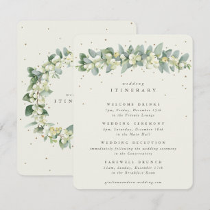 Cream Snowberry+Eukalyptus Garland Hochzeiten Begleitkarte