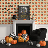 Cream und Orange Boho Pumpkin Floral