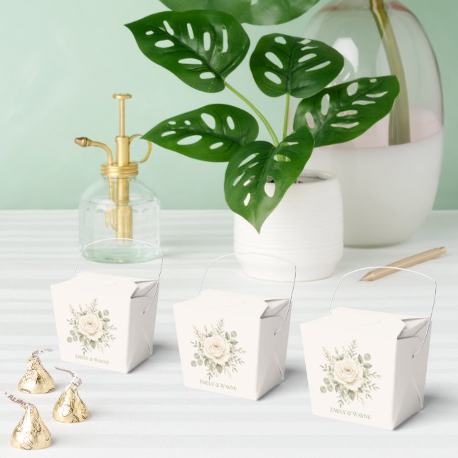 Cream- und Salbeigrüne Hochzeit Geschenkschachtel (Zahlreiche)