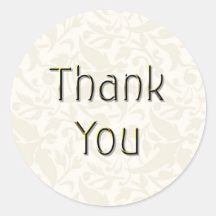 Cream Vielen Dank, Sticker-TY02 Runder Aufkleber