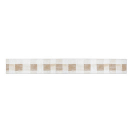 Cream White Plaid Stripes   Ripsband