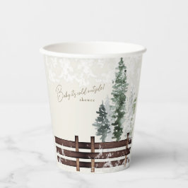 Cream Woodland Baby ist kalt draußen II Pappbecher