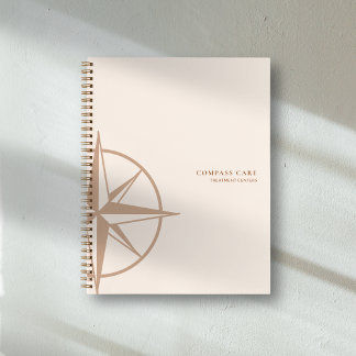 Creamfarbene Kompassrose Gesundheitsversorgung Mar Notizbuch