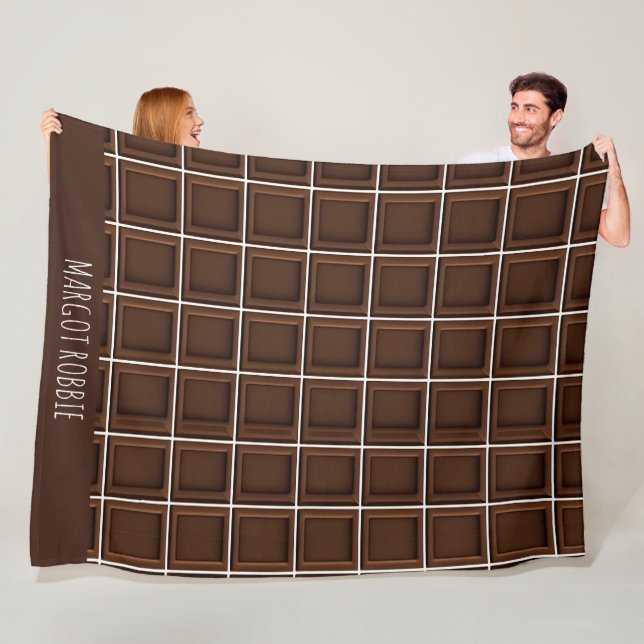 Creami Chocolate Una Quadrata Modernes Muster Fleecedecke (Beispiel)