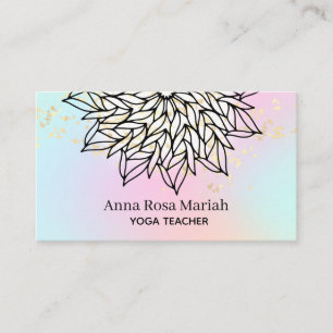 *~* Creamische Pastelle Mandala Glitzer Spirituell Visitenkarte