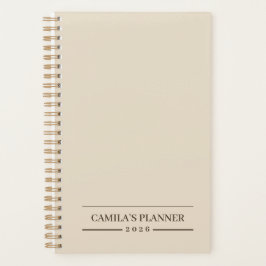 Creamy Beige Planner | Elegant & Personalized Planer