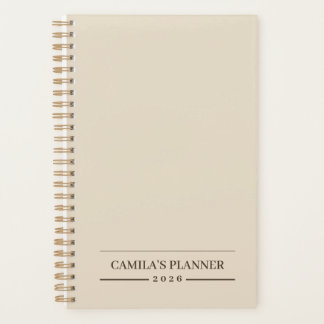 Creamy Beige Planner | Elegant & Personalized  Planer