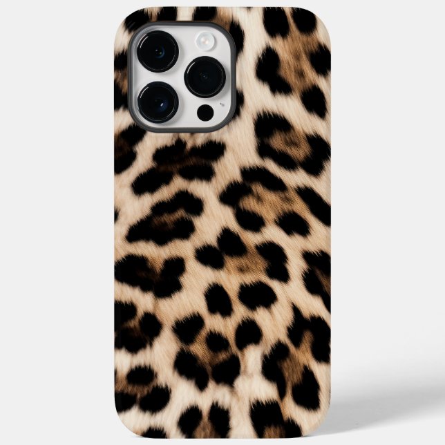 Creamy Brown Black Leopard Case-Mate iPhone 14 Pro Max Hülle (Rückseite)