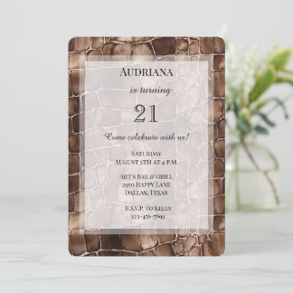 Creamy Brown Chocolate Birthday Einladung