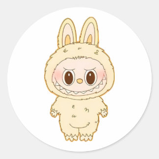 Creamy Bunny Sweetie Runder Aufkleber