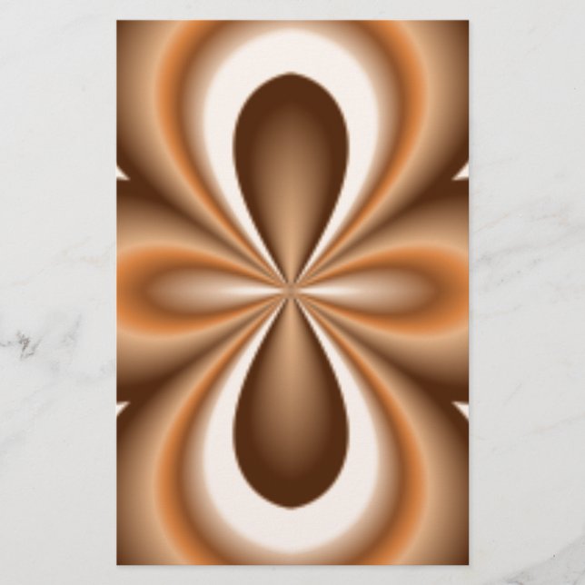 Creamy Caramel Chocolate Pattern Briefpapier (Vorderseite)