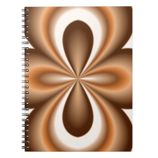 Creamy Caramel Chocolate Pattern Notizblock (Vorderseite)