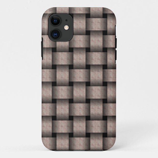 Creamy Cocoa Basket Weave Case-Mate iPhone Hülle (Rückseite)