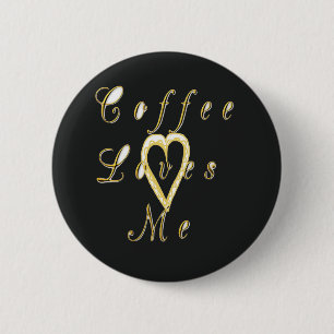 Creamy Coffee Lovers Design Button