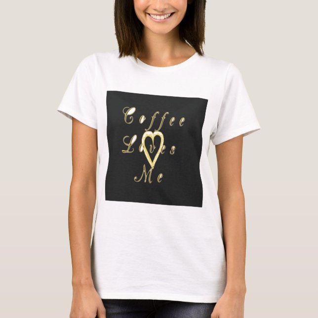 Creamy Coffee Lovers Design T-Shirt (Vorderseite)