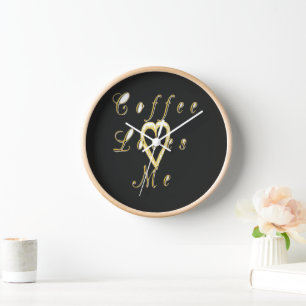 Creamy Coffee Lovers Design Wanduhr