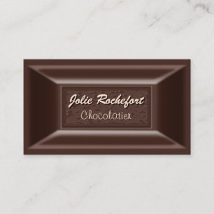 Creamy Dark Chocolate Chocolatier Business Cards Visitenkarte