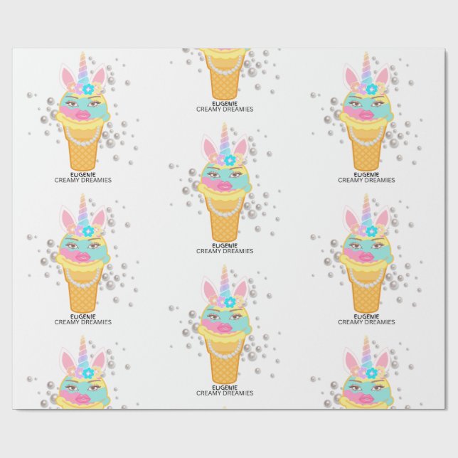Creamy Dreamies Birthday Wrapping Paper Geschenkpapier (Flach)