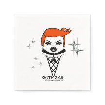 Creamy Dreamies Goth Gail Trinkservietten