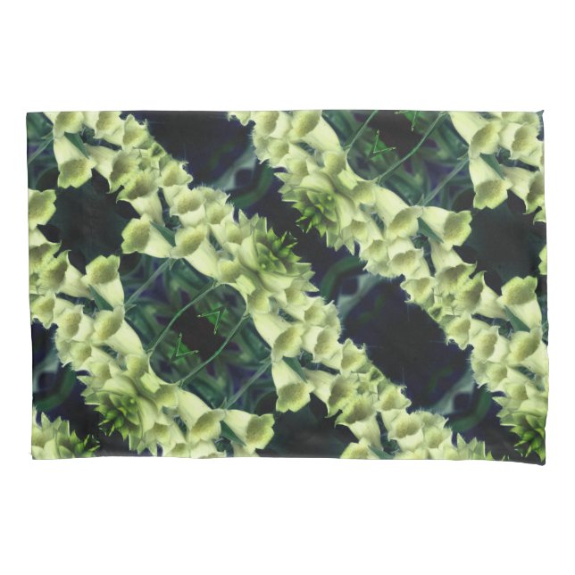 Creamy Foxglove Blume Abstraktes Muster Kissenbezug (Vorderseite)
