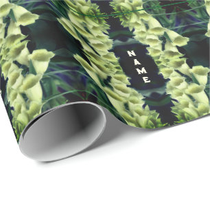 Creamy Foxglove Blume Personalisiert Geschenkpapier