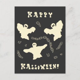 Creamy Ghosts - Happy Halloween! Feiertagspostkarte