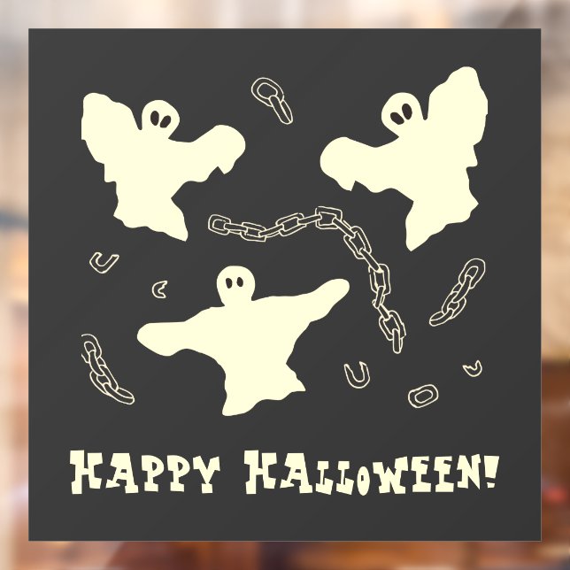 Creamy Ghosts - Happy Halloween! Fensteraufkleber (Blatt 2)