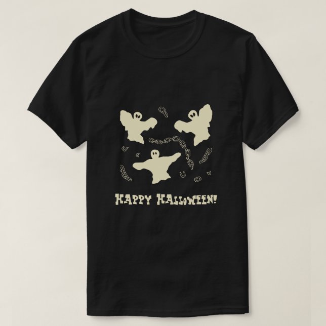 Creamy Ghosts - Happy Halloween! T-Shirt (Design vorne)