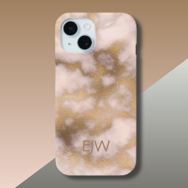 Creamy Gold Pink Marmor Muster Case-Mate iPhone Hülle