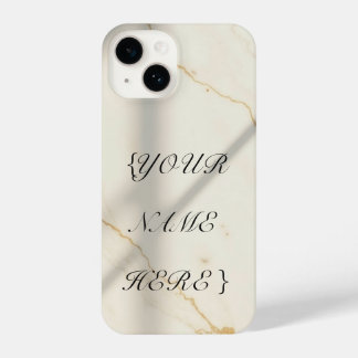 Creamy Marble Monogram Slim Fit iPhone Case iPhone 14 Hülle