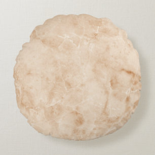 Creamy-Marmortextur Rundes Kissen