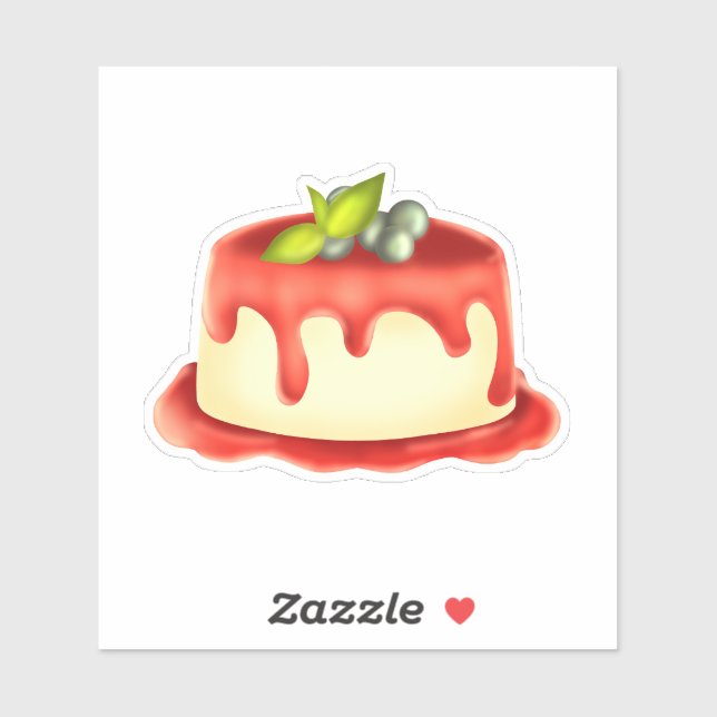 Creamy Panna Cotta Aufkleber (Blatt)