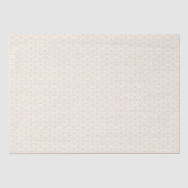 Creamy Peach Hexagon Musterteppichpapier Seidenpapier (Vorderseite)