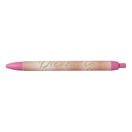 Creamy Peach Rose Blush Gold Traum Glitzer Kugelschreiber