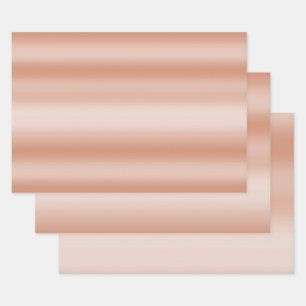 Creamy Peach Rose Blush Ombre Geschenkpapier Set