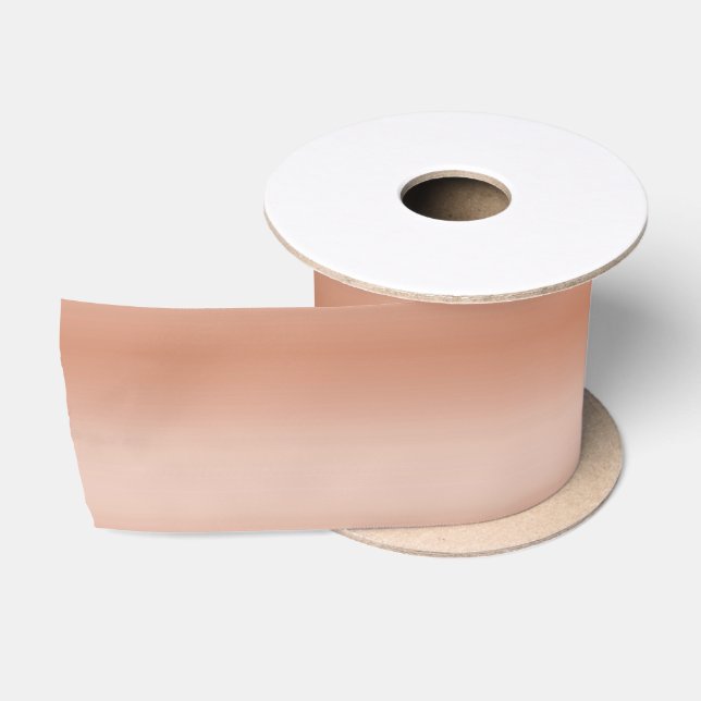 Creamy Peach Rose Blush Ombre      Satinband (Spule)