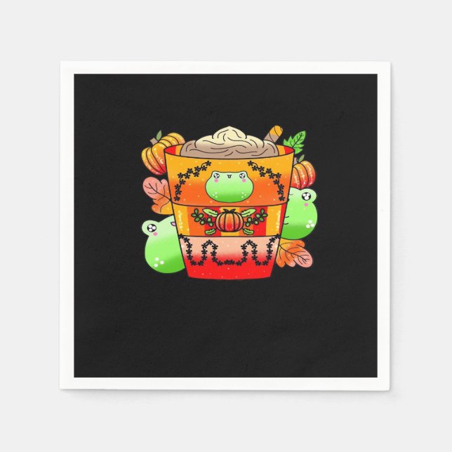 Creamy Pumpkin Spice Latte Season Serviette (Vorderseite)