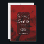 Creamy Soft Rote Rosen Sweet 16 Geburtstagsparty   Einladung<br><div class="desc">Anpassen für jedes Ereignis</div>